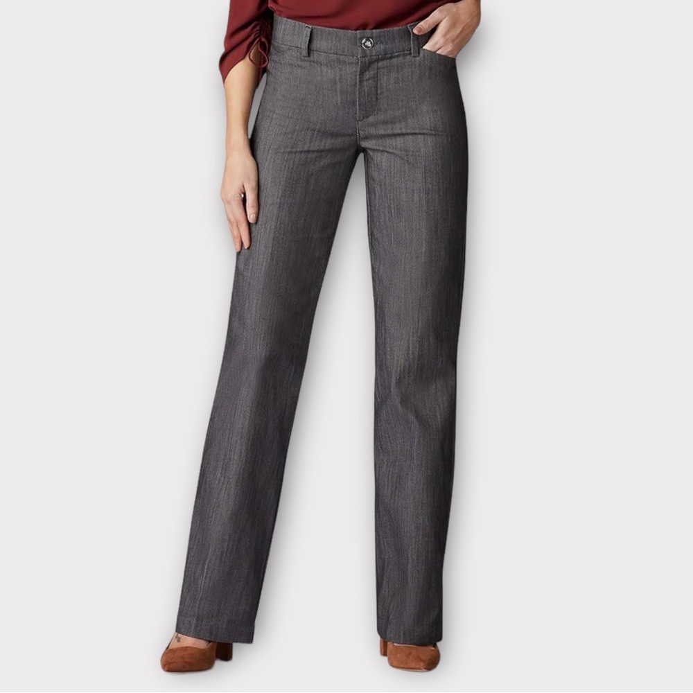 Lee Regular Fit Trouser Mid Rise Flex Motion Gray Pants